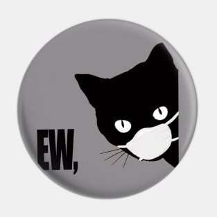 Funny Black Cat  t-shirt Pin