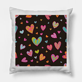 Minimal Colorful Love Pattern Pillow