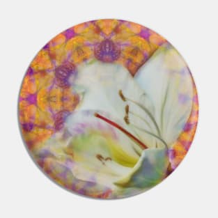 Bauhinia on vibrant kaleidoscope Pin