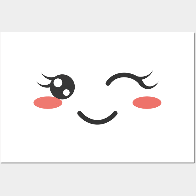 WINKING FACE CUTE KAWAII ANIME KAOMOJI EMOTICON CARTOON - Winking ...