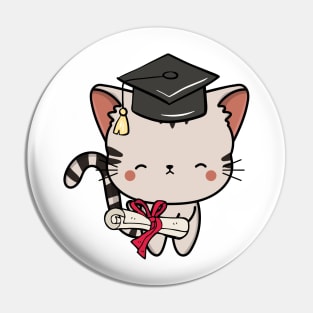 Funny Tabby cat is graduating Pin