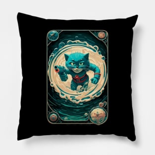 Super Hero Cat Man New Breed Card Collection Pillow