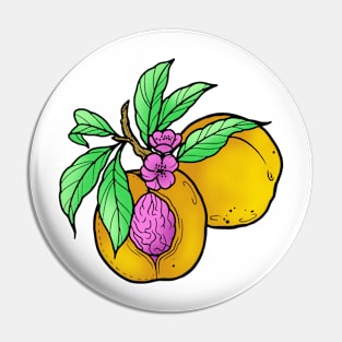 Orange Brain Pin