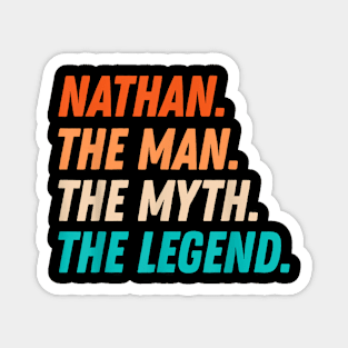 Nathan The Man The The Legend Father's Day Grandpa Magnet