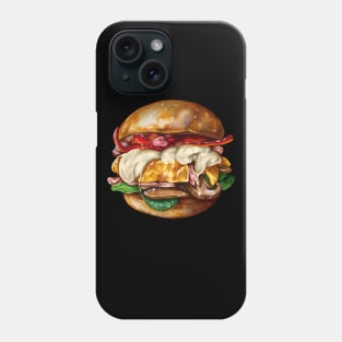 Juicy Tasty Burger With Bacon And Cheese Phone Case