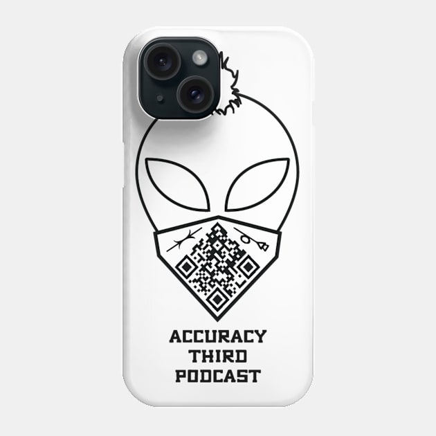 B&W Alien Head Phone Case by AccuracyThird