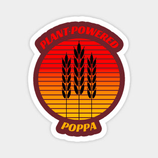 Plant-Powered Poppa - Veggie Dad Tee Magnet