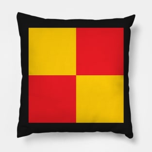 Liverpool Red and Yellow Checkered Fan Flag Pillow