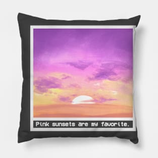 Pink sunsets Pillow