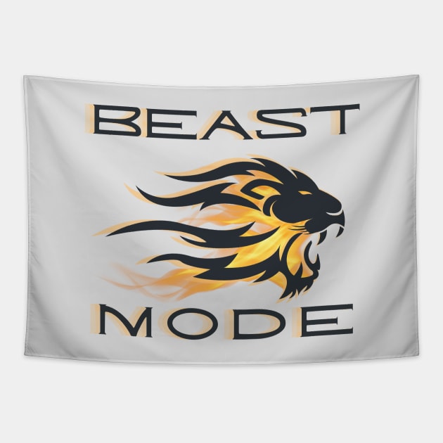 Beast Mode Lion Tapestry by Ellidegg