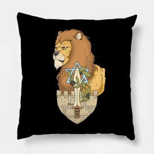 Lion of juda, Israel. IDF emblem. Pillow