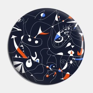 Joan Mirò White Navy Pin