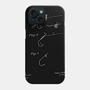 Fishing Fly Vintage Patent Hand Drawing Phone Case