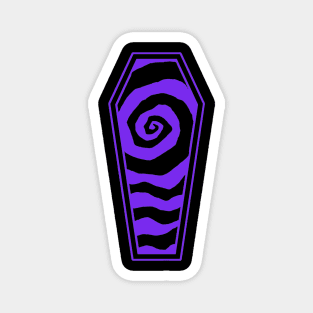 Purple Coffin Swirl Magnet