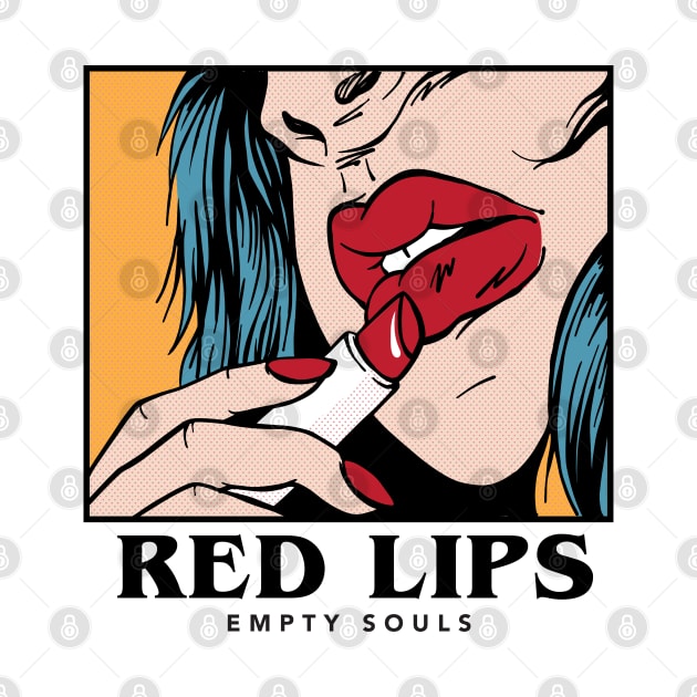 Red Lips empty souls by CHAKRart