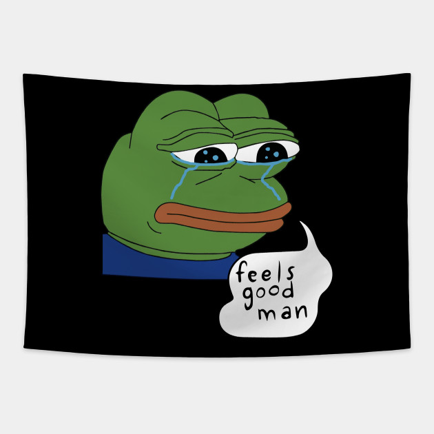 Pepehands Pepe The Frog Crying Meme Pepehands Tapestry