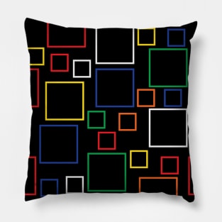 Colorful Squares Pattern Pillow