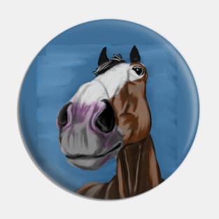 Funny horse portrait Pin