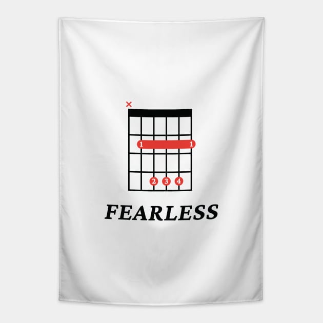 B Fearless B Guitar Chord Tab Light Theme Tapestry by nightsworthy