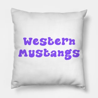 Western Mustangs Pillow