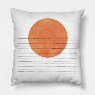 Abstract terracotta sun and sea Pillow