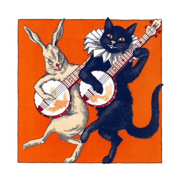 Banjo Bunny, Banjo Cat by alexp01