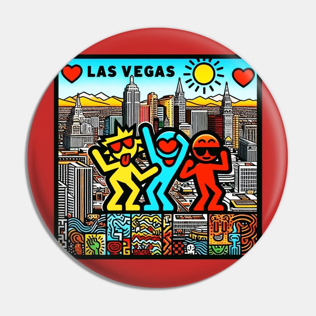 Las Vegas Pop Art Pin by Sketchy