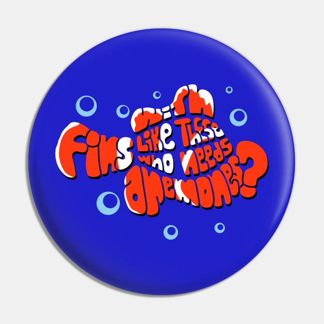 Cute Fish Movie Quote Joke Typography Pin by BoggsNicolas