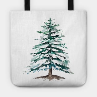 pine tree covering with snow Tote