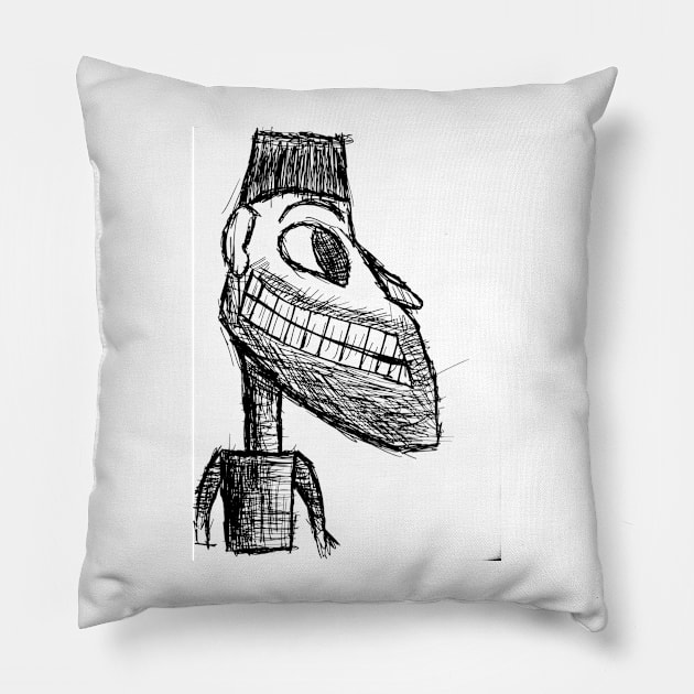 The Caligraphy Man Pillow by DawsonArt95