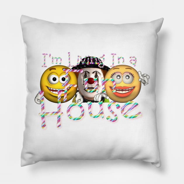 Living in a Fun House Pillow by teepossible