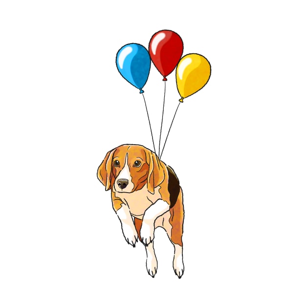 Floating Beagle by ImaginativeWild