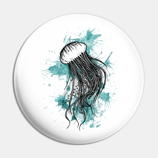 Jellyfish Splash Pin