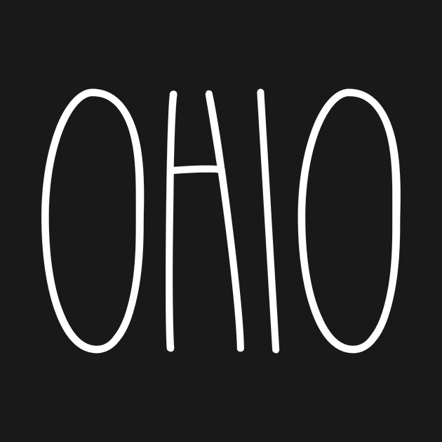 Ohio Cute Minimalist Long Letters by vintageinspired