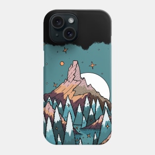 A lake by the peak Phone Case