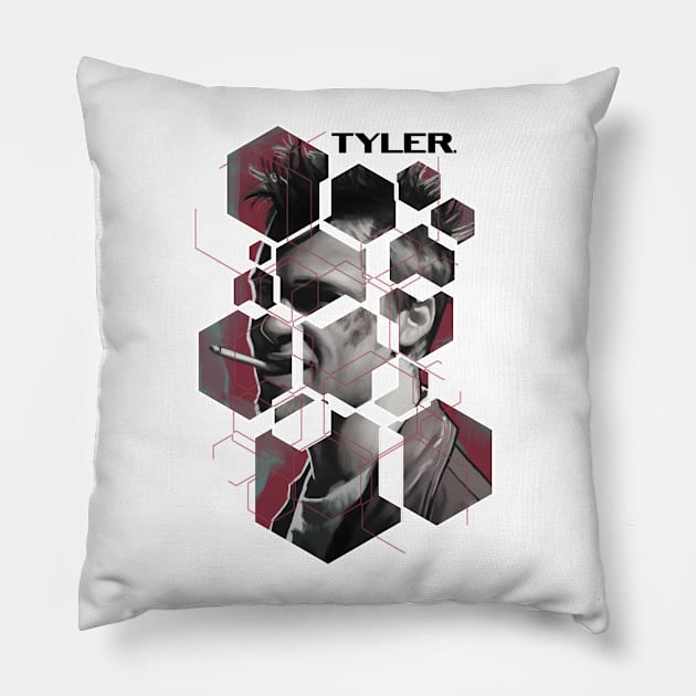 Tyler durden poligonal Pillow by RataGorrata