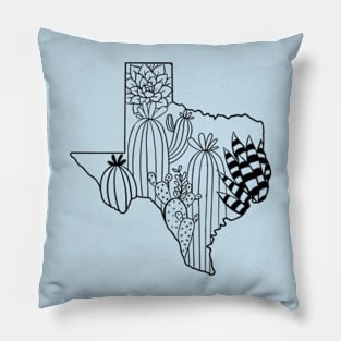 Succulents Texas western graphic Pillow