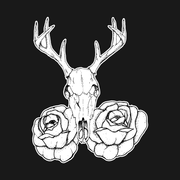 THE REDDEER WITH ROSES by Artttiz