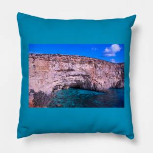 Blue Lagoon, Comino, Malta Pillow