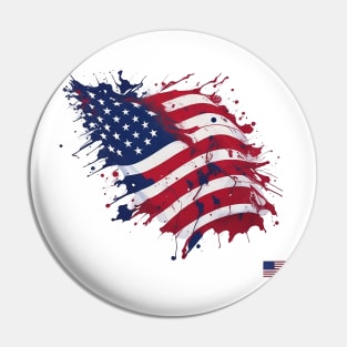 Patriotic shirt Made In USA Pin