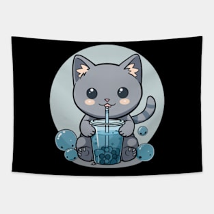 Kawaii Cat Exuberance Tapestry