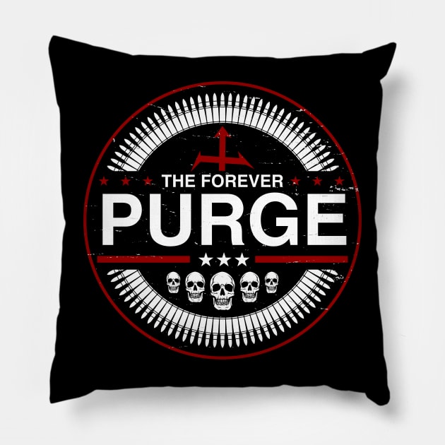 The Forever Purge Distressed Pillow by Vault Emporium