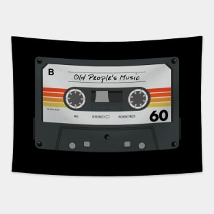 Old People's Music: Retro Audio Cassette Tape (Orange) Tapestry