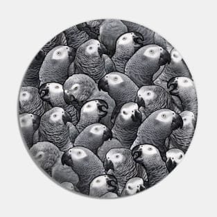 African Grey Parrot Pattern Pin