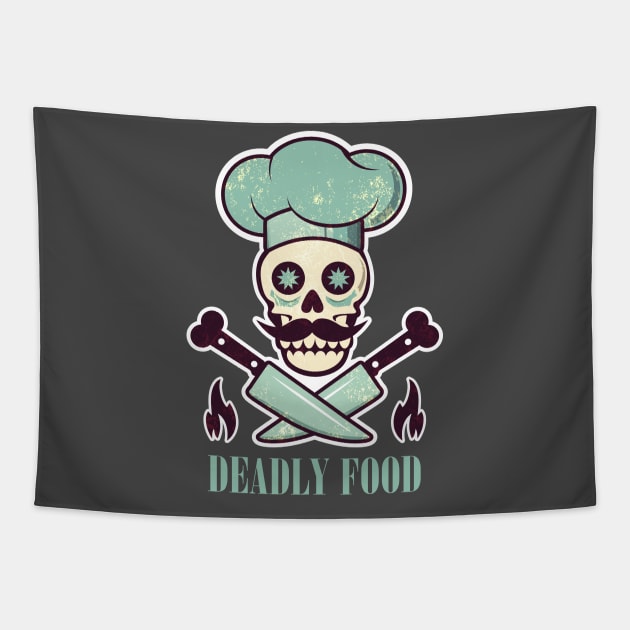 Deadly food Tapestry by Skulls To Go