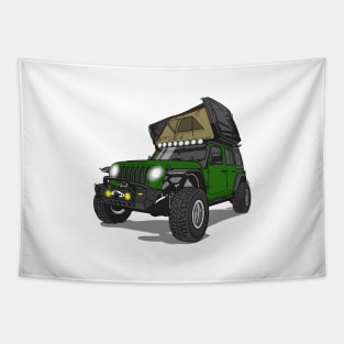 Jeep Wrangler Camp Time - Dark Green Tapestry