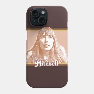 Joni Mitchell // Retro 1970s Style Fan Art Design Phone Case