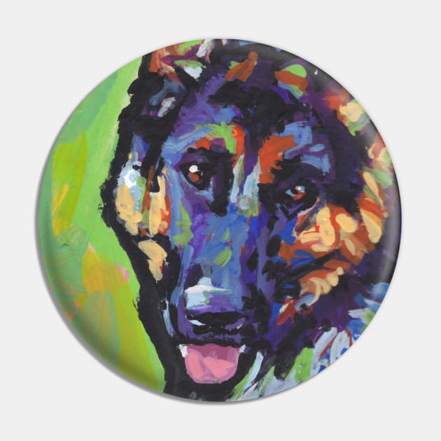 German Shepherd Dog Bright colorful pop dog art Pin by bentnotbroken11