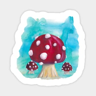 White spotted, red mushroom Magnet