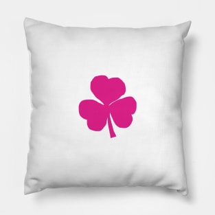 Small Pink Shamrock for St Patricks Day Pillow